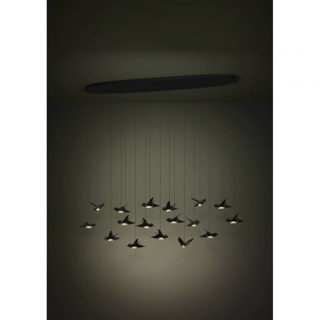 Lustră EGLO PARATEBUENO 390353, 17X3W, 3000K, Oțel, Negru [1]