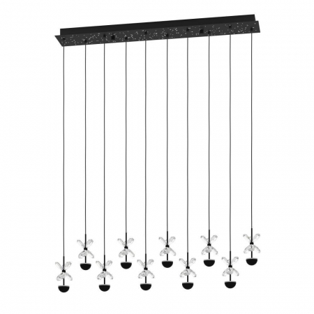 BLACK FRIDAY 2024 - Lustră EGLO PIANOPOLI 2 390278, 10X2,3W, 3000K, Oțel, Negru
