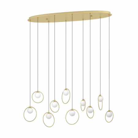 BF LUSTRE - Lustră EGLO PORTOCOLOM 390347, 10X3W, 3000K, Oțel