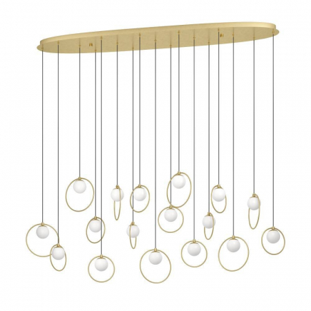 Lustre - Lustră EGLO PORTOCOLOM 390348, 17X3W, 3000K, Oțel