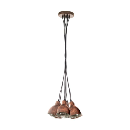 Lustre - Lustra EGLO Priddy 1 49494 E27 7X40W 220-240V,50/60Hz H 1100mm x Ø385mm otel cupru antichizat  IP20