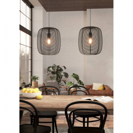 Lustră EGLO RINROE 43966, E27, 2X40W, Oțel, Negru [1]