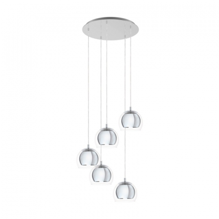 BF LUSTRE - Candelabru EGLO Rocamar 1, 5xE27, 5X28W, 585mm, Otel, crom - 98596