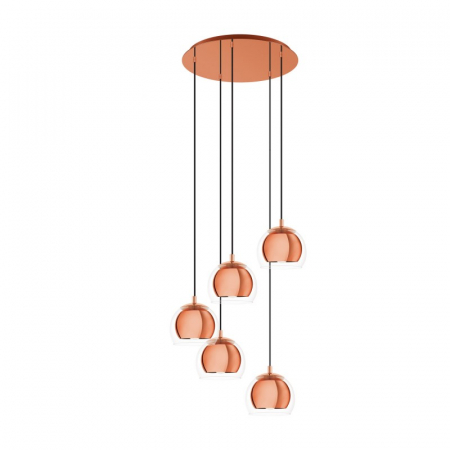 BF LUSTRE - Candelabru EGLO Rocamar 1, 5xE27, 5X28W, 585mm, Otel, cupru - 98595