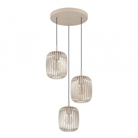 BLACK FRIDAY - Lustră EGLO ROMAZZINA 900687, E27, 3X40W, Oțel, Culoarea nisipului