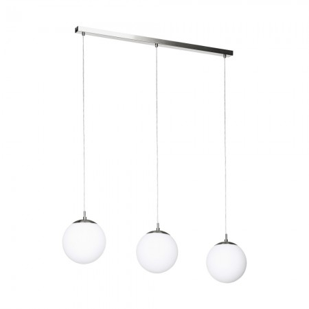 EGLO INTERIOR - Lustra Eglo Rondo, nichel satinat, sticla, 3XE27, L.96 cm, 900395