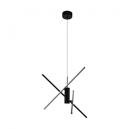 EGLO INTERIOR - Lustra EGLO SALITRE 99818, LED 29W, 4000lm, 3000K, Aluminiu Negru, Plastic Alb IP20