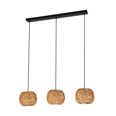 Lustra EGLO Sheldon 44144 E27 3X40W 220-240V,50/60Hz L 910mm x l 210mm x H 1100mm otel negru hartie natur IP20