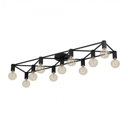 BLACK FRIDAY - Lustra Eglo Speke, negru mat, 11xE27, L.156 cm, 43722