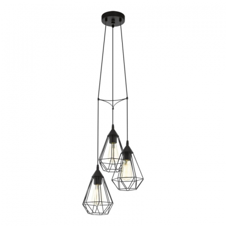 EGLO INTERIOR - Lustra EGLO Tarbes 94191, 3xE27 3x60W, Negru