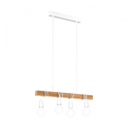 BLACK FRIDAY - Lustra EGLO Townshend 33164, 4xE27 4x60W, Stejar Deschis