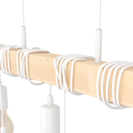 Lustra EGLO Townshend 43705 E27 6X60W 220-240V,50/60Hz L 1000mm x l 100mm x H 1100mm otel alb lemn maro IP20 [1]