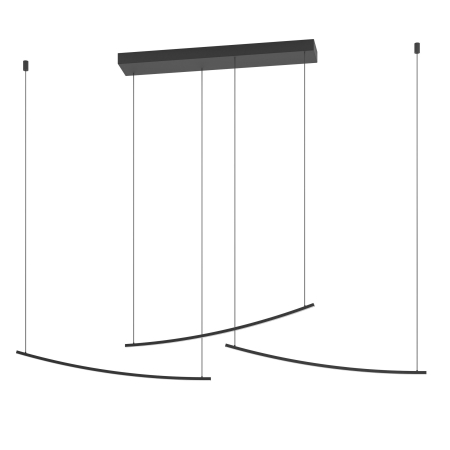 Moderne - Lustra EGLO Villeggi 902166 LED 22W 2700K, 4000K, 6500K 3600lm 220-240V,50/60Hz L 1220mm x l 100mm x H 1200mm aluminiu/otel negru plastic alb IP20