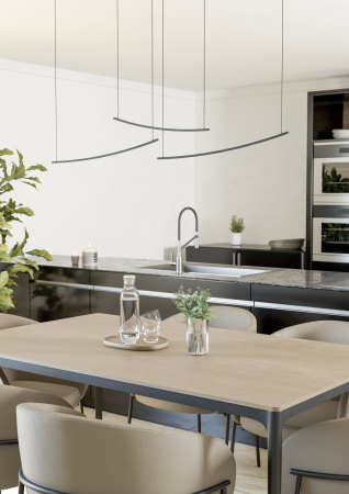 Lustra EGLO Villeggi 902166 LED 22W 2700K, 4000K, 6500K 3600lm 220-240V,50/60Hz L 1220mm x l 100mm x H 1200mm aluminiu/otel negru plastic alb IP20 [1]