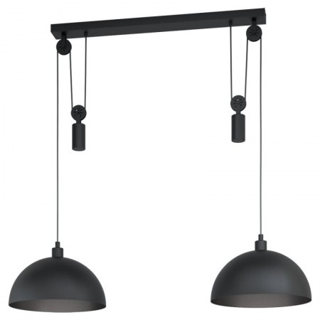 BLACK FRIDAY - Lustra Eglo Winkworth, negru mat, 2XE27, 43436