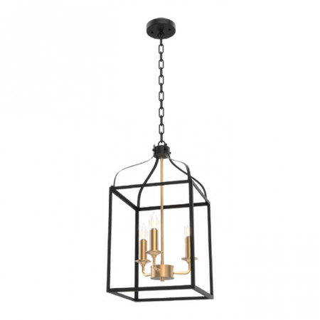 Lustra Elmark Izabel, negru mat, auriu, 3XE14, L.29 cm, 955IZABEL3/BL [1]