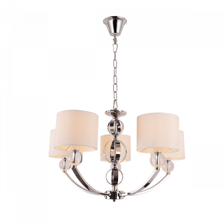Lustre - Lustra Elmark Maya, metal, crom, textil, 5xE27, 955MAYA5