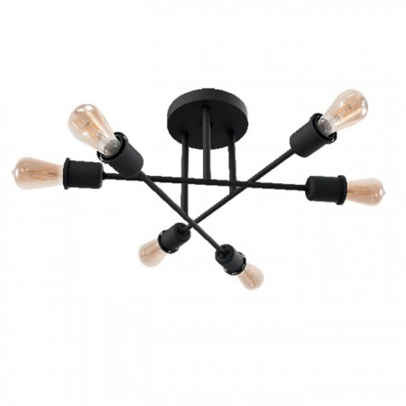 Lustre - Lustra Elmark Sally, negru mat, 6XE27, 955SALLY6/BL