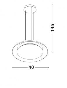 Lustra Nova Luce EPOS 9345709 Triac Dimmable Sandy Black & White Aluminium & Acrylic LED 24W 1208lm 2700K-4000K CCT IP20 [1]