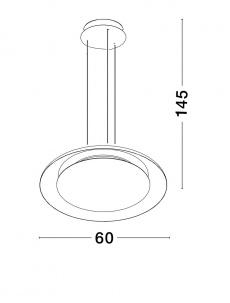Lustra Nova Luce EPOS 9345711 Triac Dimmable Sandy Black & White Metal & Polycarbonate LED 38W 2100lm 2700K+4000K IP20 [4]