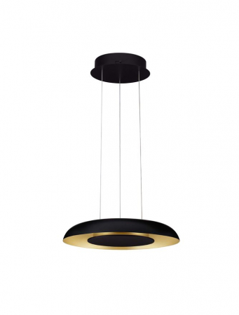 Lustre - Lustra Nova Luce EPOS 9345712 Triac Dimmable Sandy Black & Brushed Gold Aluminium & Acrylic LED 24W 1208lm 2700K-4000K CCT IP20