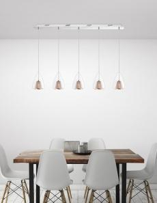 ILUMINAT - Lustra FLAM Nova Luce 1600200505 5xG9 IP20 Chrome Rose