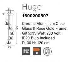 Lustra FLAM Nova Luce 1600200507 5xG9 IP20 Chrome Rose [1]