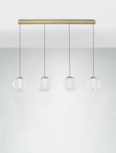 Lustra Nova Luce GI 9416941 Triac Dimmable Sandy Gold Metal & Clear Glass LED 25W 1765lm 3000K IP20 [1]