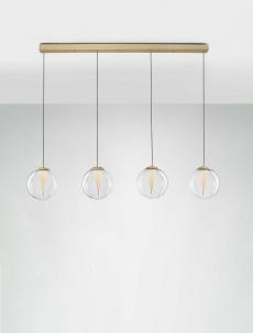 Lustra Nova Luce GI 9416941 Triac Dimmable Sandy Gold Metal & Clear Glass LED 25W 1765lm 3000K IP20 [2]