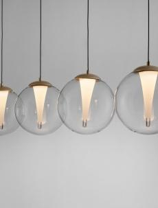 Lustra Nova Luce GI 9416941 Triac Dimmable Sandy Gold Metal & Clear Glass LED 25W 1765lm 3000K IP20 [3]