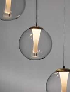 Lustra Nova Luce GI 9416942 Triac Dimmable Sandy Gold Metal & Clear Glass LED 25W 1765lm 3000K IP20 [3]