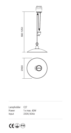 Lustra Incanti Lena 02-758 E27 1x42W Metal Black Gold Mat IP20 [1]
