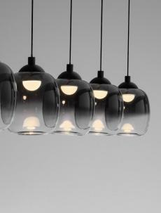 Lustre - Lustra Nova Luce KITA 9236208 Triac Dimmable Sandy Black Steel & Smoke Glass LED 28W 2222lm 3000K IP20