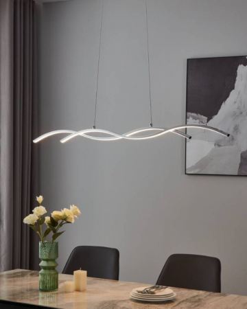 Lustră LASANA 2 96104, LED, 2X13W, 3000K, 1300 lm, IP20, oțel, aluminiu, crom, plastic, alb [3]