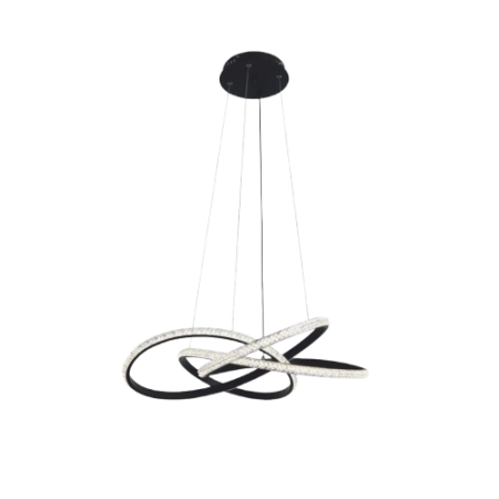 Moderne - LUSTRA LED MIMA AJUSTABILA NEGRU 86W 4900LM 3000K 4000K 6500K