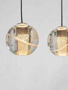 Lustra Nova Luce LICIO 9186961 Triac Dimmable Gold Metal & Blown Glass LED 16W 832lm 3000K IP20 [3]