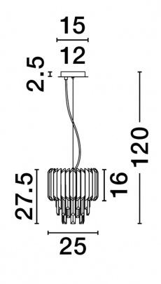 Lustra MAGNOLIA Nova Luce 9824070 1xE14 IP20 Chrome [1]