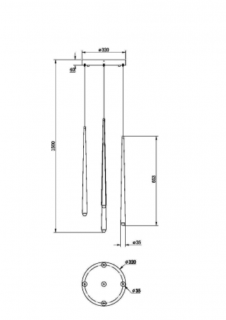 Lustra Maytoni Cascade MOD132PL-L30BSK LED 31W 2600K-3500K 2250lm Aluminiu Brass IP20 [3]