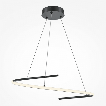 ILUMINAT - Lustra Maytoni Curve MOD242PL-L33BK LED 31W 3000K-4000K 1600km Aluminiu Black IP20
