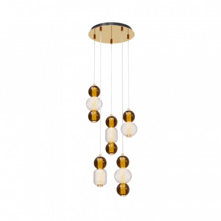 Lustre - Lustra Maytoni Drop MOD273PL-L80G3K LED 80W 3000K 9300lm Metal Gold IP20