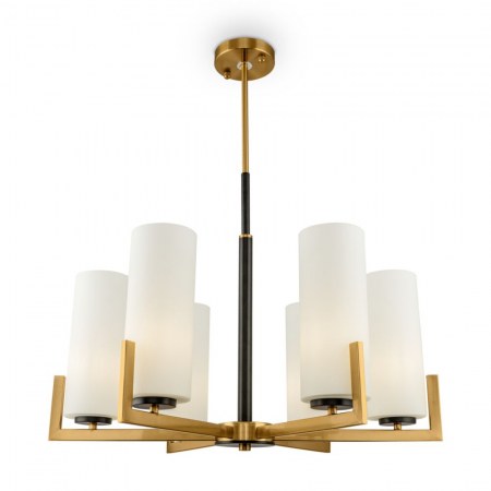 Lustre - Lustra Maytoni Fortano MOD089PL-06BS E27 6x40W -  Metal Black/Brass IP20
