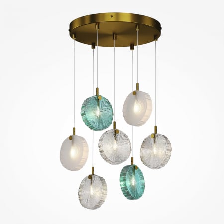 Lustre - Lustra Maytoni Frozen MOD254PL-07BS G4 7x28W -  Metal/Glass Brass IP20