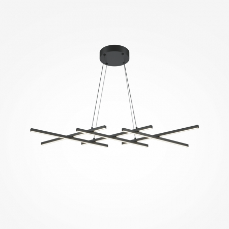 ILUMINAT - Lustra Maytoni Halo MOD244PL-L50BK LED 40W 3000K-4000K 800lm Aluminiu Black IP20