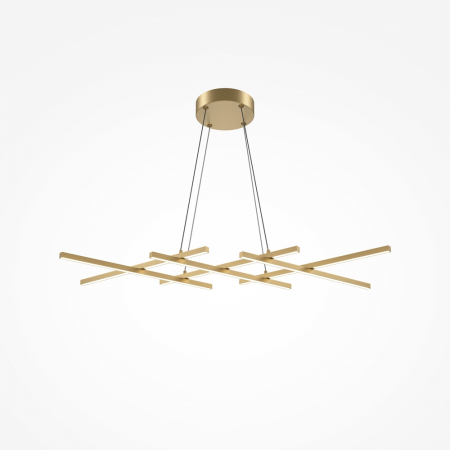 ILUMINAT - Lustra Maytoni Halo MOD244PL-L50BSK LED 40W 2600K-3500K 800lm Aluminiu Brass IP20