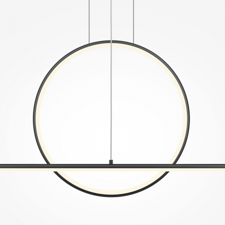 Lustra Maytoni Halo MOD247PL-L49BK LED 40W 3000K-4000K 1500lm Aluminiu Black IP20 [2]