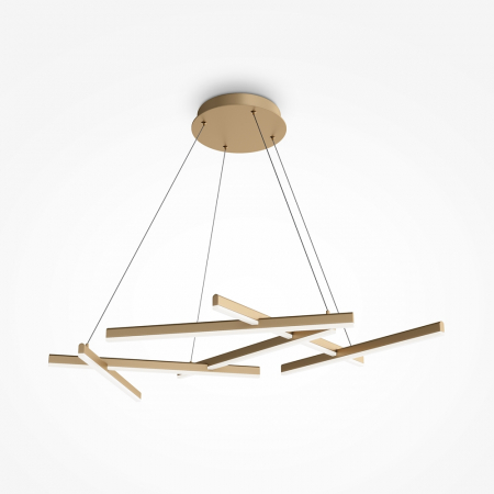 Lustre - Lustra Maytoni Line MOD016PL-L75MG4K LED 75W 4000K 3500lm Metal/Acril Gold IP20