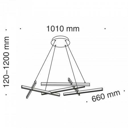 Lustra Maytoni Line MOD016PL-L75W LED 79W 3000K 3100lm Aluminiu White IP20 [4]