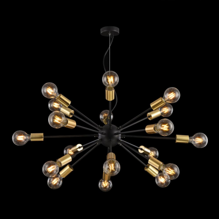 Lustra Maytoni Loft Jackson T546PL-18B E27 18x7W -  Metal Black/Gold IP20 [2]