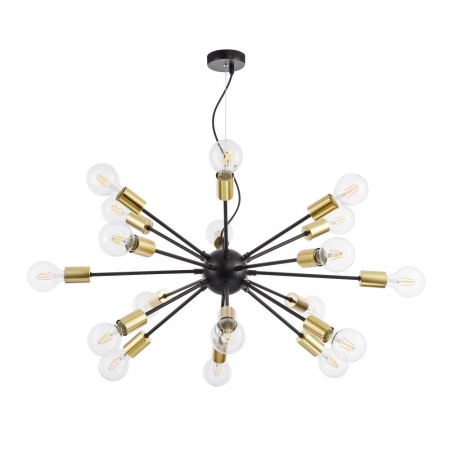 Lustre - Lustra Maytoni Loft Jackson T546PL-18B E27 18x7W -  Metal Black/Gold IP20