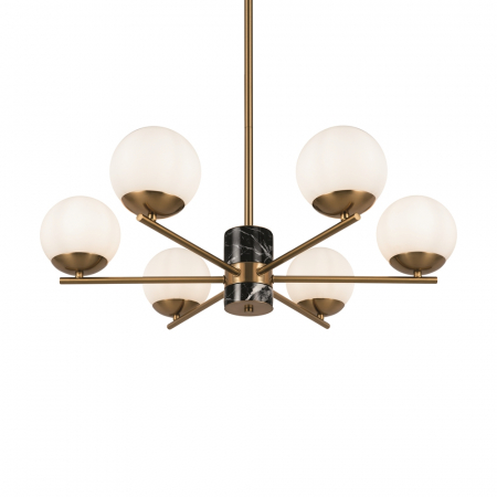 Lustra Maytoni Marble MOD187PL-06BS E27 6x60W -  Metal/Marble Brasss IP20 [1]